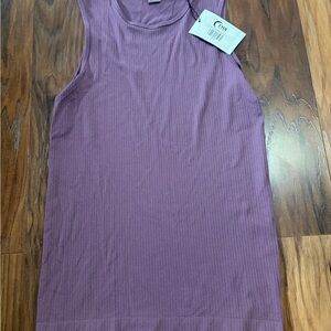 ZYIA Ribbed Tank Top in Mauve